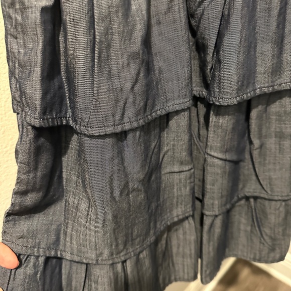 Ariat smocked dark denim ruffle dress. NWT - Picture 9 of 10